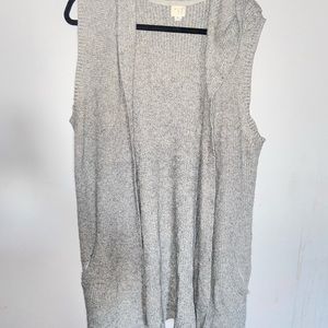 Long Light Grey Vest